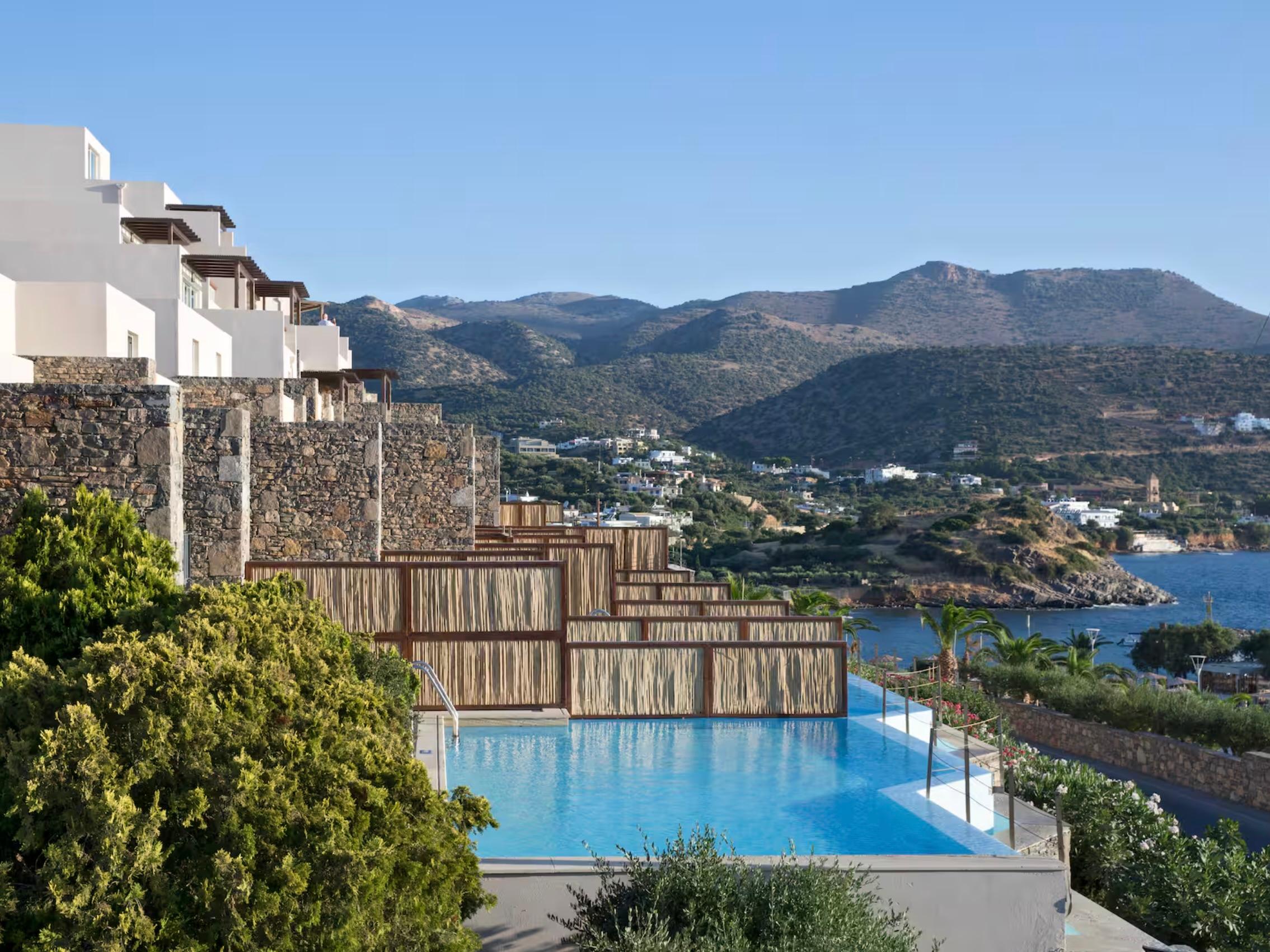 Exterior of the Wyndham Grand Crete Mirabello Bay.
